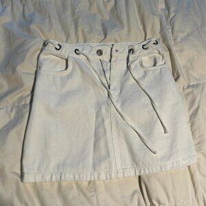 White Denim Skirt